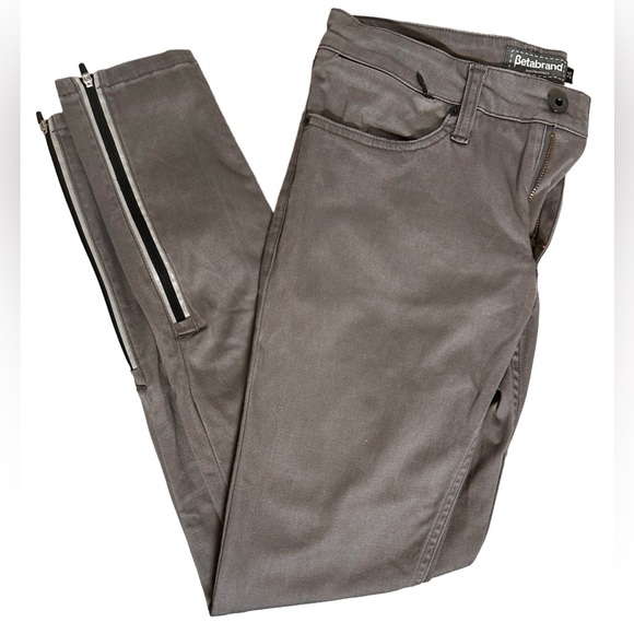 Betabrand Women's Charcoal Skinny Jeans - Picture 3 of 6